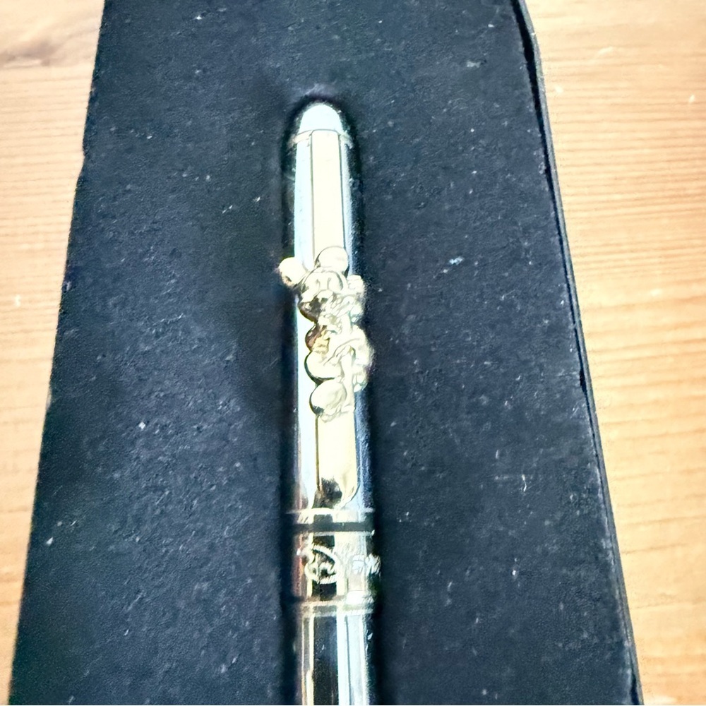 Vintage Disney Store Silver and Gold Tone Mickey Mouse Ink Pen
